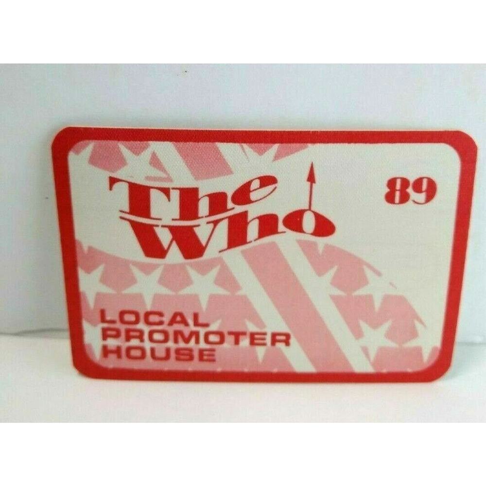 The Who Backstage Pass Original 1989 Kids Are Alright Reunion Rock Show Tour Red